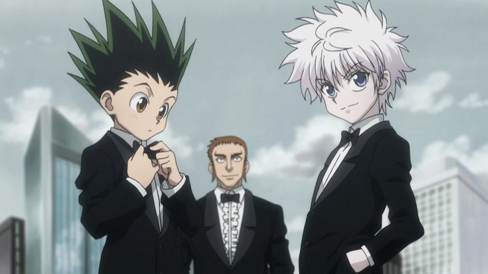 Killua Zoldyck Outdoors in Formal Suit