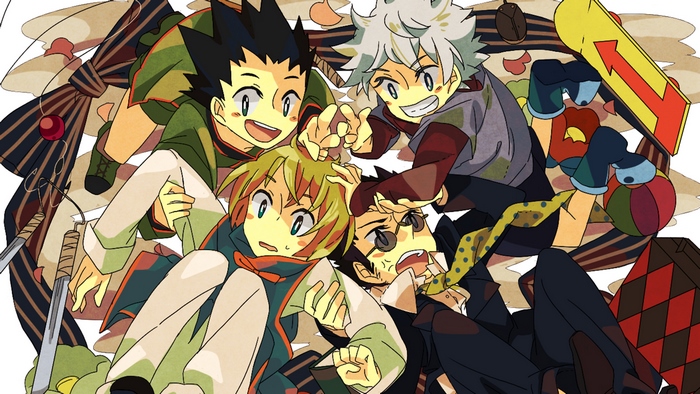 Gon, Killua, Kurapika, and Leorio from Hunter x Hunter