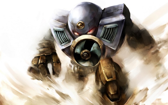 Mega Man character in a dusty environment