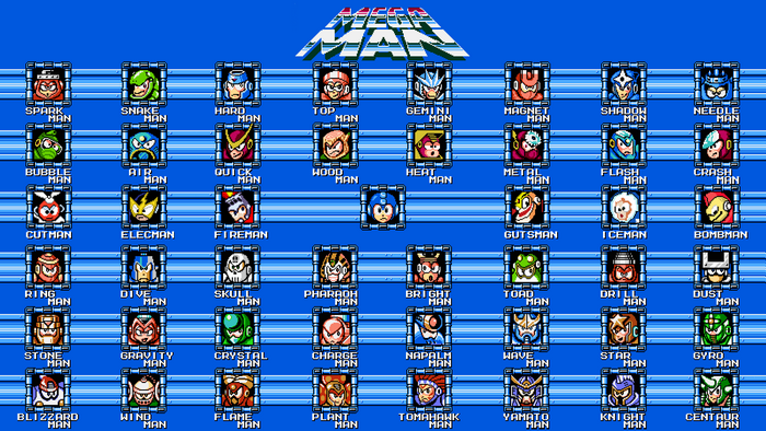 Mega Man Robot Masters Selection Screen