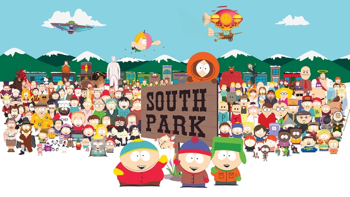 South Park characters with Eric Cartman
