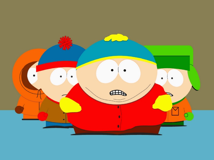 South Park characters Eric Cartman, Kenny, Stan, and Kyle