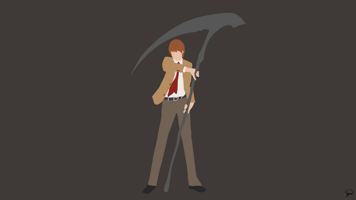 Light Yagami with a scythe