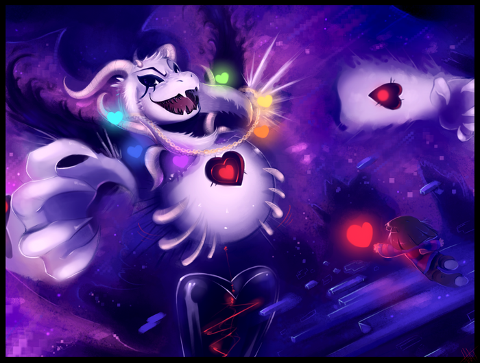 Asriel Dreemurr and Frisk from Undertale