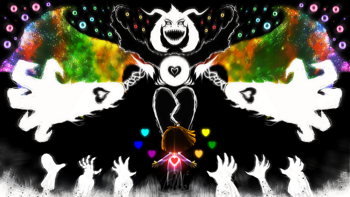 Asriel Dreemurr and Frisk from Undertale
