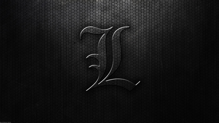 Dark Gothic Metallic Letter L Death Note Design