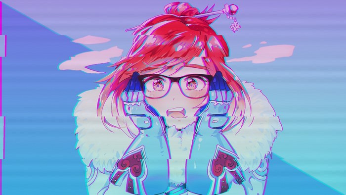 Mei from Overwatch with Glitch Effect