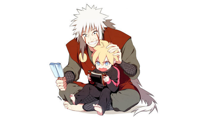 Jiraiya and Boruto from Naruto