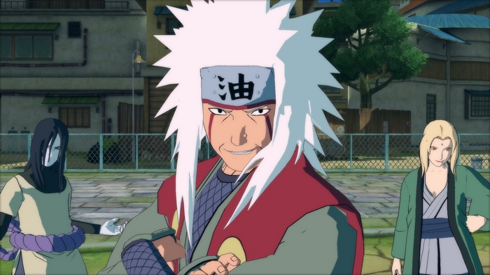 Jiraiya, Orochimaru, and Tsunade from Naruto