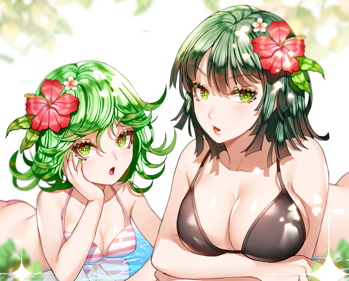 Tatsumaki from One-Punch Man in bikinis