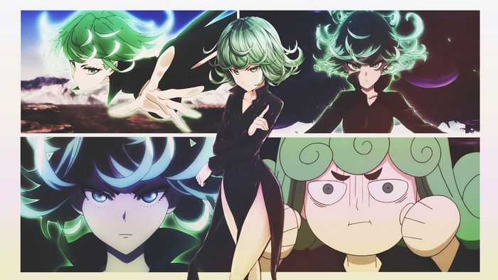 Tatsumaki from One-Punch Man collage