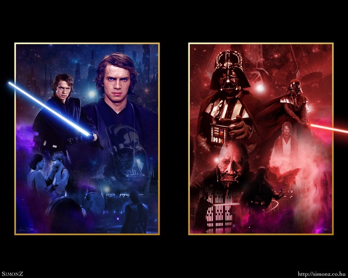 Anakin Skywalker and Darth Vader from Star Wars