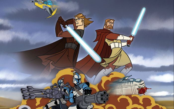 Anakin Skywalker and Obi-Wan Kenobi from Star Wars: The Clone Wars