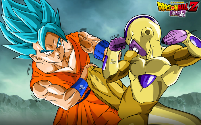Goku vs Golden Frieza from Dragon Ball Z: Resurrection 'F'