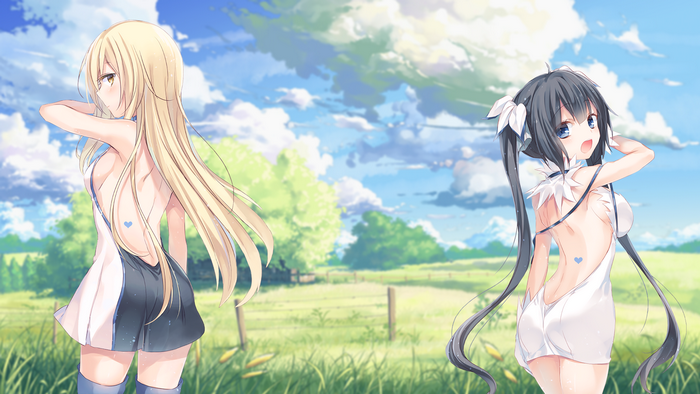 Hestia from Danmachi in a field