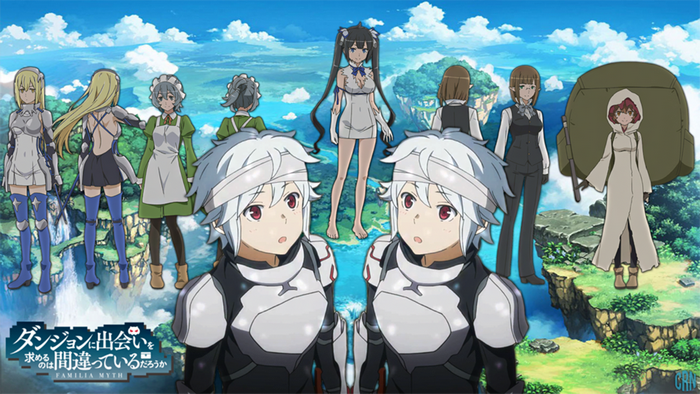 Bell Cranel and Hestia from DanMachi Familia Myth