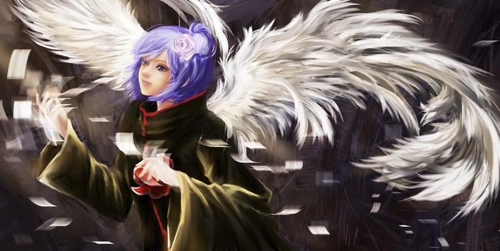 Konan from Naruto with Angel Wings