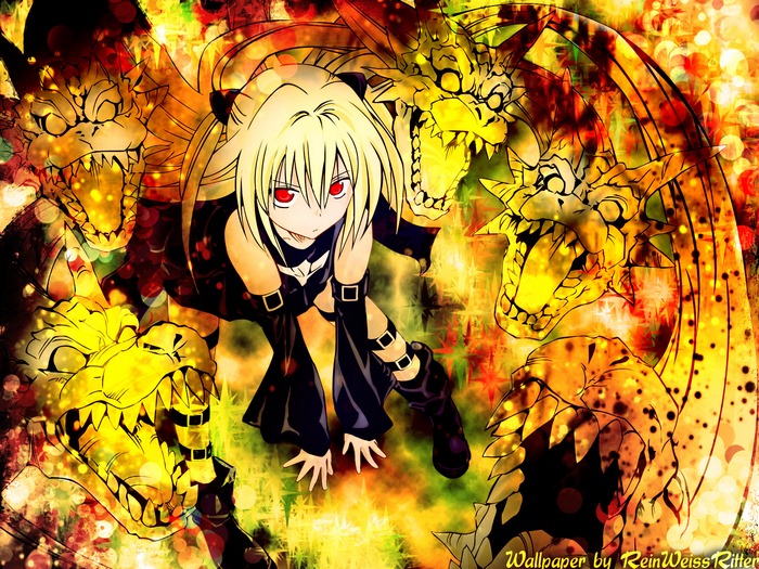 Golden Darkness with Multiple Dragons