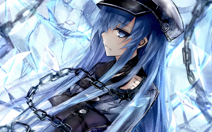 Esdeath from Akame Ga Kill! with chains and ice