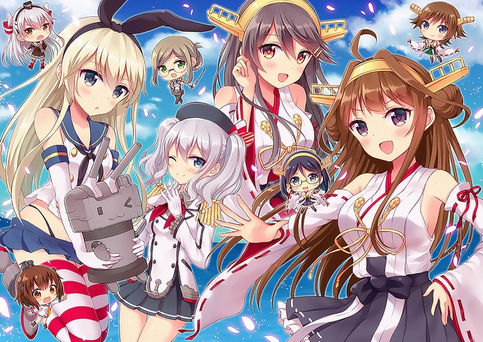Shimakaze and other ship girls from Kantai Collection