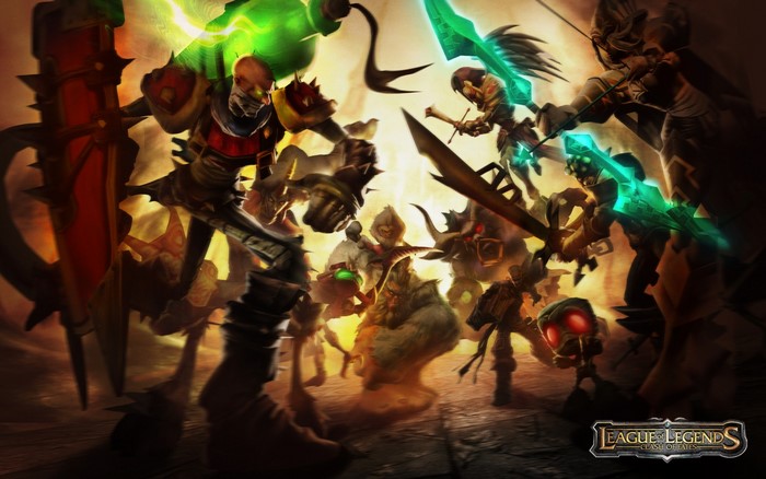 League of Legends Clash of Fates characters in battle