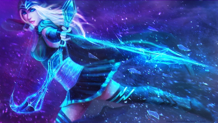 Ashe from League of Legends with ice bow
