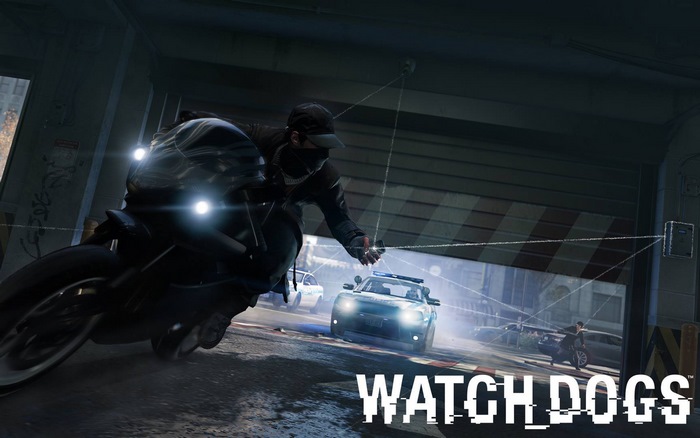 Aiden Pearce from Watch Dogs on a motorcycle