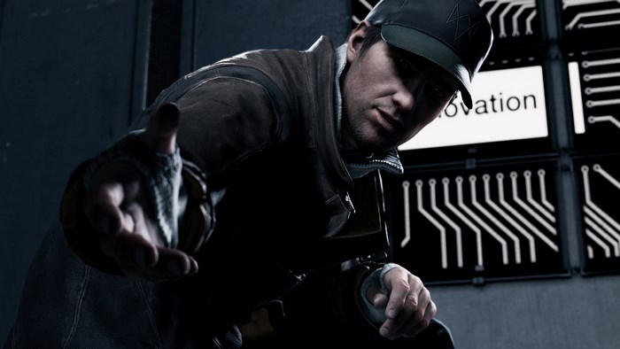 Aiden Pearce from Watch Dogs reaching out