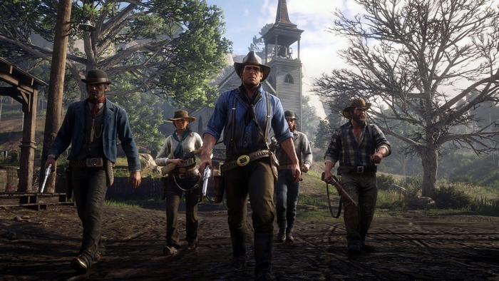 Arthur Morgan and gang in Red Dead Redemption 2