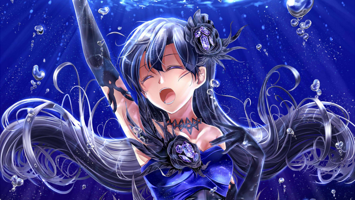 Chihaya Kisaragi underwater