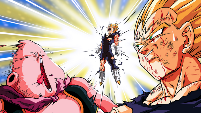 Vegeta and Majin Buu from Dragon Ball Z