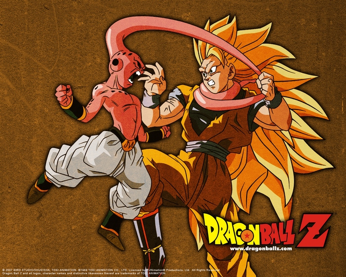 Super Saiyan 3 Goku vs. Majin Buu from Dragon Ball Z