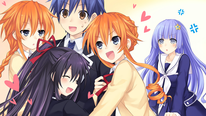 Tohka Yatogami and friends from Date A Live