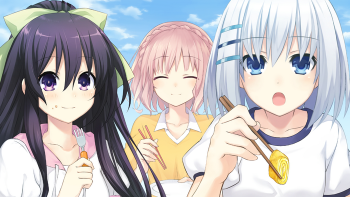 Tohka Yatogami and friends eating