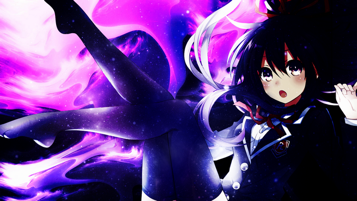 Tohka Yatogami in a cosmic background