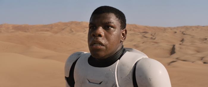 Finn from Star Wars in a desert