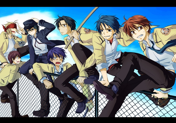 Group of boys from Angel Beats!