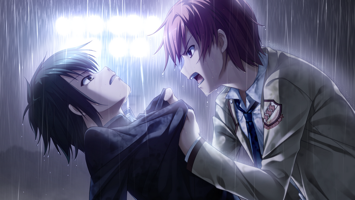 Yuzuru Otonashi in the rain