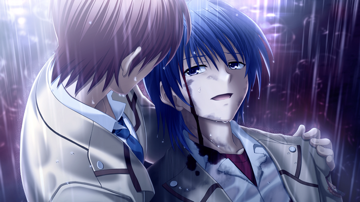Yuzuru Otonashi from Angel Beats! in the rain