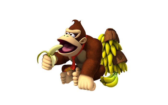 Donkey Kong eating a banana