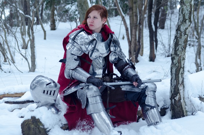 Brienne of Tarth in winter armor