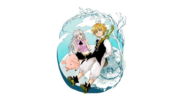 Elizabeth Liones and Meliodas from The Seven Deadly Sins