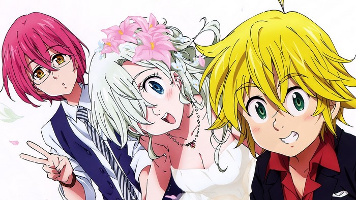 Elizabeth Liones and companions from The Seven Deadly Sins