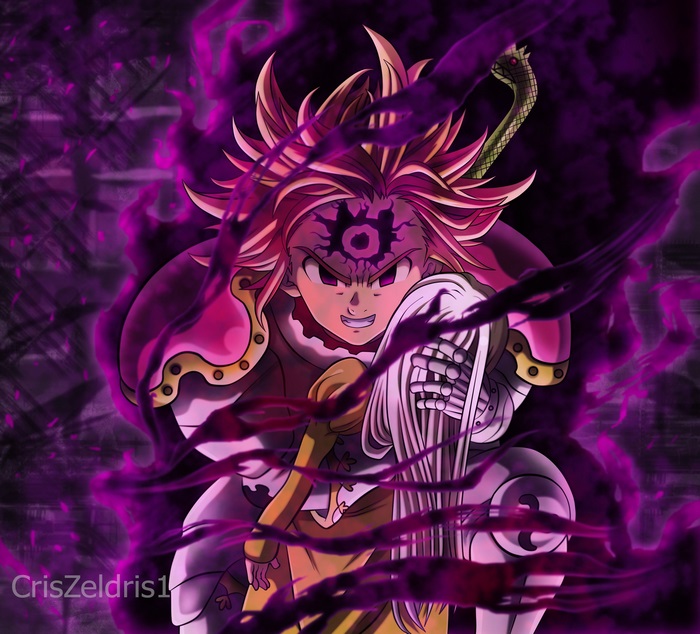 Meliodas from The Seven Deadly Sins with Elizabeth Liones