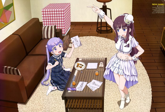 Aoba Suzukaze and Rin from New Game!