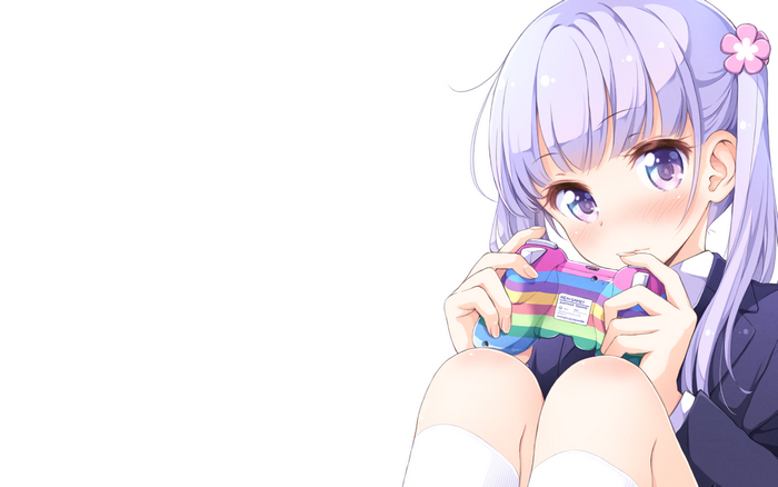 Aoba Suzukaze from New Game! holding a game controller