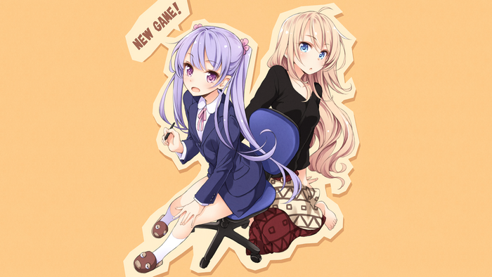 Aoba Suzukaze and Rin from New Game!