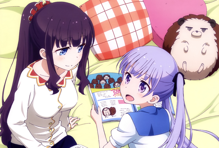 Aoba Suzukaze from New Game! reading a magazine