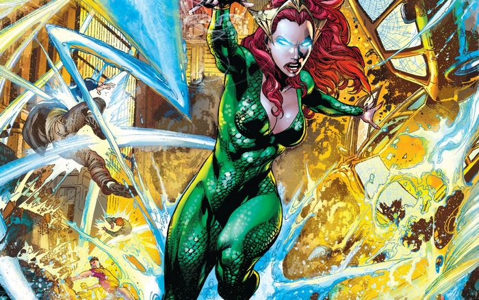 Mera from DC Comics in battle