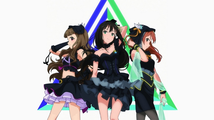 Rin Shibuya and two other girls from The Idolmaster Cinderella Girls